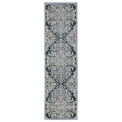 Oriental Weavers Intrigue INT10 Blue/ Ivory Indoor Area Rug - 2'3" x 7'6"