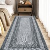 Washable Area Rug, Vintage Accent Rug, Braided Print Carpet, Low Pile Non-Shedding Kitchen Rugs with Non Slip Backing, Foldable Rug - 4 of 4