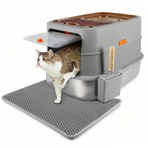 Allforpaws Cat Litter Box Top & Front Entry Hooded Cat Litter Box