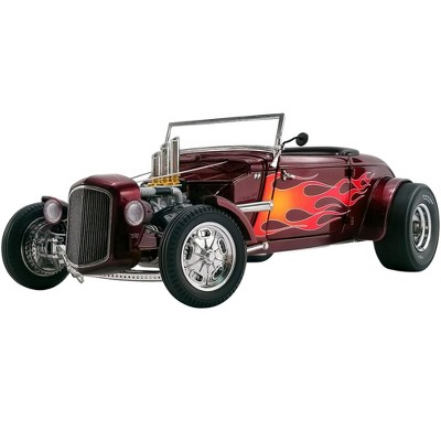 1934 Hot Rod Roadster Brandywine Burgundy Met. with Flames Limited Edition to 450 pieces Worldwide 1/18 Diecast Model Car by GMP