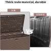 Acoinel Waterproof Deck Box for Outdoor Storage,Brown - 4 of 4