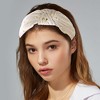 Unique Bargains Women's Velvet Heart Shape Stud Knot Headband 1.18 inch Wide - 2 of 4