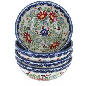 Blue Rose Polish Pottery M089 Manufaktura Dessert Bowl Set - 1 of 2