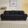 FURNIinspire Corduroy Sofa Sleeper Couch Loveseat Sofa with Pillows, Comfy Upholstered Deep Seat Sofa for Bedroom, Living Room, Black, 84*32*32 - 2 of 4