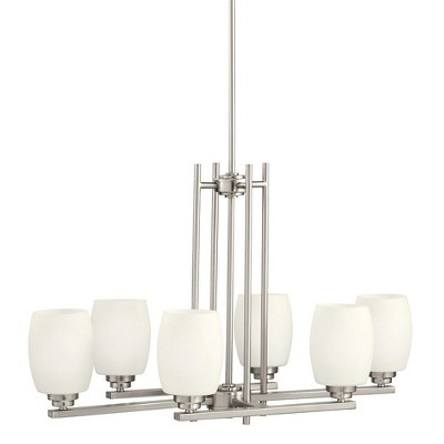 Eileen™ 6 Light Chandelier with LED Bulbs Brushed Nickel