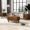 NicBex Modern Rectangular Wood Coffee Table with Storage Drawers,End Table with Rivet Decoration Legs,Center Table for Living Room - 2 of 4