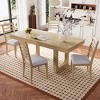 Modern Extendable Acacia Wood Dining Table,Seats 6-8 Rectangular Dining Table with Rubberwood Legs for Kitchen or Dining Room-Cuddlewood - 2 of 4