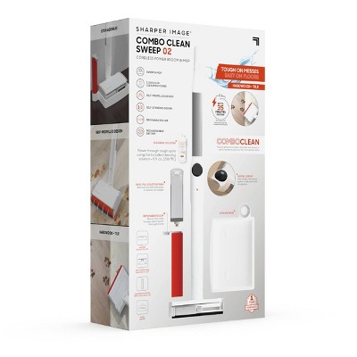 Sharper Image Combo Clean Sweep 02, Cordless Power Broom & Mop White (missing charge)