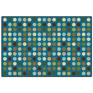 Carpets for Kids Microdots Nature Colors Value Classroom Rug, Rectangle, Teal - 1 of 4