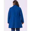 Agnes Orinda Women's Plus Size Winter Fashion Double Breasted with Pockets Warm Pea Coats - 4 of 4