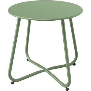 Senpuki Versatile Indoor & Outdoor End Table - 18" Round Side Table , UV & Rust Resistant Finish - 1 of 4