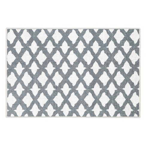 SUSSEXHOME 18 in. x 24 in. Gray Super-Absorbent Washable Cotton