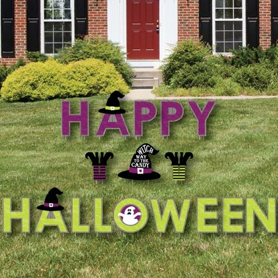 Big Dot of Happiness Happy Halloween - Yard Sign Outdoor Lawn Decorations - Witch Party Yard Signs - Happy Halloween