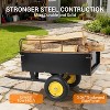Heavy Duty Steel ATV UTV Trailer, Tow Behind Dump Cart with Removable Sides, Garden Yard Wagon for Tractor - 2 of 4
