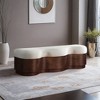 Meridian Furniture,Savoy Velour Fur Fabric Bench - 2 of 4
