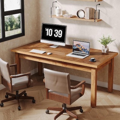 PAGED Office Desk Contemporary Wood Writing Desk with Storage, Computer Desk for Living Room