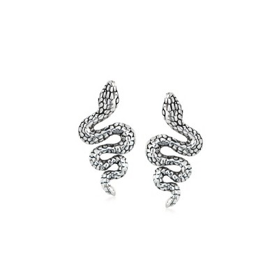 Ross-Simons Sterling Silver Bali-Style Snake Earrings