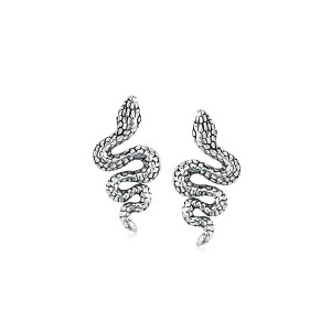 Ross-Simons Sterling Silver Bali-Style Snake Earrings - 1 of 3