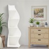 MAYEERTY 5-Tier Corner Shelf, Modern Wall Corner Bookshelf Bookcase - 2 of 4