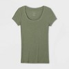 Women's Slim Fit Short Sleeve Ribbed Scoop Neck T-Shirt - A New Day™ - 4 of 4