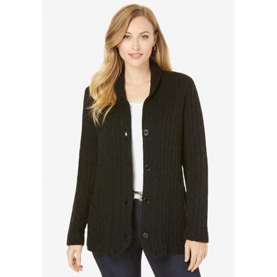 Jessica London Cable Blazer Sweater