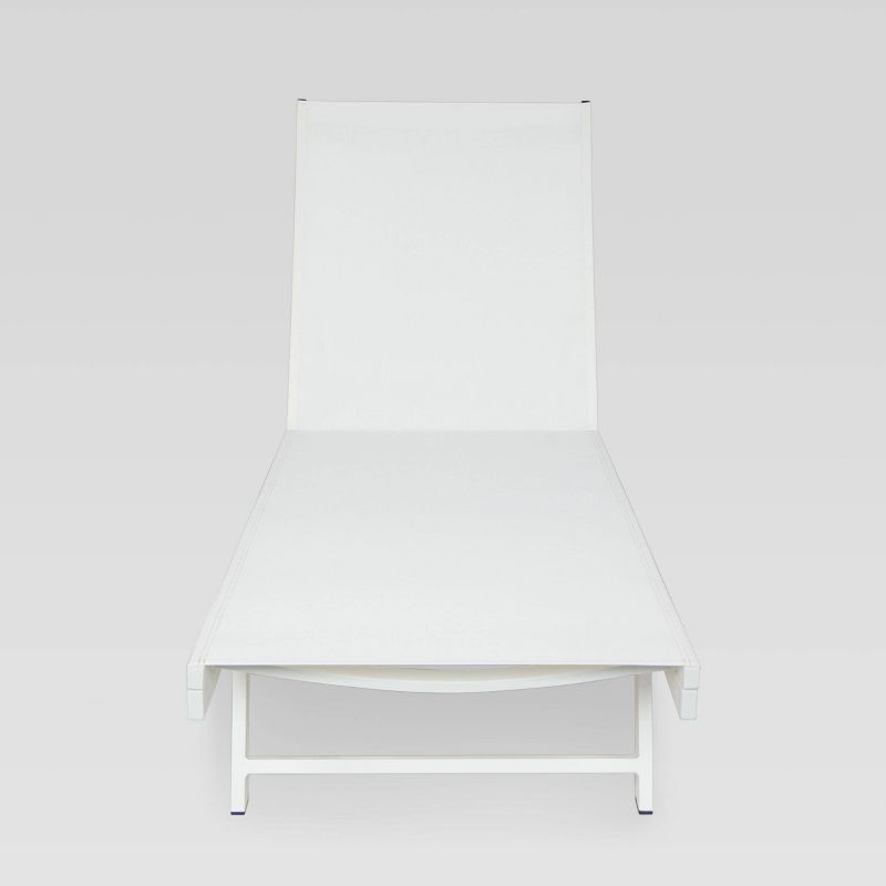 Salton Aluminum Chaise Lounge - White - Christopher Knight Home, 3 of 6