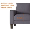VASIP Modern Living Room Furniture Sofa in Dark Grey Fabric - 3 of 4