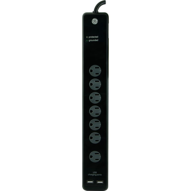 GE 7 Outlet Surge Protector Power Strip 4&#39; Cord, 1 of 7