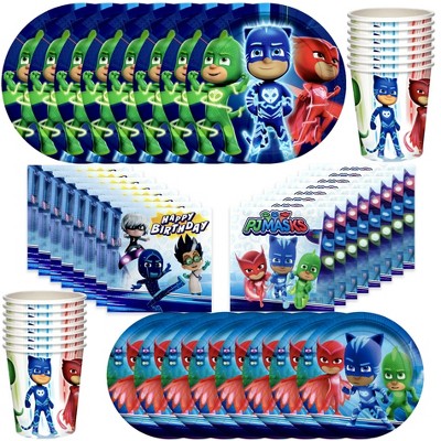 Treasures Gifted PJ Masks Party Tableware Classic Set for 16 Guests