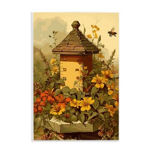 Stupell Industries Bees & Floral Architecture, 13" x 19" - 1 of 4