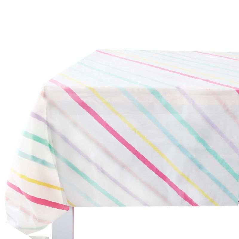 Striped Table Cover White - Spritz&#8482;, 1 of 8