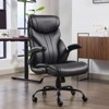 Ergonomic PU Leather Gaming Office Chair | 90°-135° Reclining Backrest, 360° Swivel Wheels | Adjustable Height, 350LBS Capacity - 2 of 4