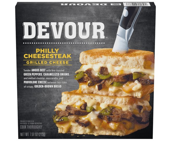 Devour Philly Cheesesteak Frozen Grilled Cheese Sandwich - 7.51oz