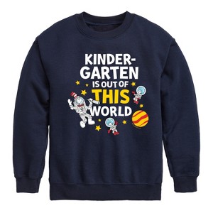 Boys' - Dr. Seuss - Kindergarten Out Of This World Graphic Long Sleeve Fleece Sweatshirt - 1 of 4