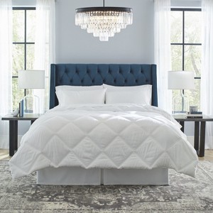 Pointehaven Down Alternative Quilted Diamond Design Double Stitched Oversized Comforter - 1 of 2