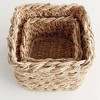 Plum & Post Abaca French Braid Storage Baskets Square Set Of 2 - 3 of 4