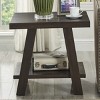 Syemin End Tables Square Tray Table End Table for Small Spaces Nightstand Accent Coffee Table Mid-Century Side Table, Brown, 24"*22"*23" - 4 of 4