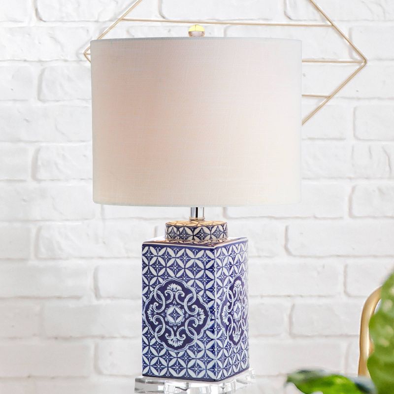 23&#34; Choi Chinoiserie Table Lamp (Includes LED Light Bulb) Blue - JONATHAN Y, 6 of 7