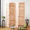 Gulches 4-Panel Natural Tone Folding Partition, Elegant Room Divider - 2 of 4