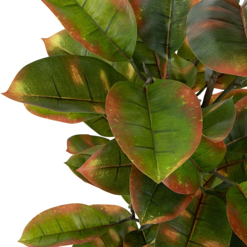 Pure Garden Artificial Rubber Plant 51-Inch Faux Tree with Natural-Feel Leaves, 5 of 9