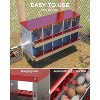 Chicken Nesting Box 10 Holes, Heavy Duty Metal Laying Boxes, Rustproof Roll Away Nesting Box Egg Collection Tray, with Roosting Pole - 2 of 4