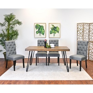 NicBex Dining Room Table Set for 4 Kitchen Table Chairs Set with Wooden Tabletop and 4 Upholstered Chairs for Kitchen - 1 of 4