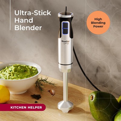 Mueller Living 9-Speed Stainless Steel Immersion Blender with Turbo Mode