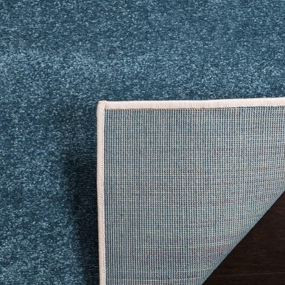 Peacock Blue Fuchsia Mid-Century Modern Synthetic Area Rug - 2'3" x 4'