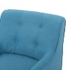 Okak Fabric Accent Chair Button-Tufted Club Chair with Comfy Upholstered Elegant Armchair with Birch Wood Legs for Living Room Bedroom - 4 of 4