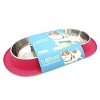 Messy Mutts Watermelon Silicone Large Double Feeder with Stainless Steel Bowls - 3 of 3