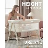 Bassinet Bedside Sleeper, Baby Sleeper with 4 Auto-Lock & Adjustable Height, Breathable Mesh & Mattress - 3 of 4