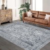 TackView Area Rugs for Living Room Bedroom, Large Washable Rug, Vintage Floral Boho Non Slip & Low Pile - 3 of 4
