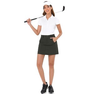 Women's Solid Color Golf Hiking Skirt - 1 of 4