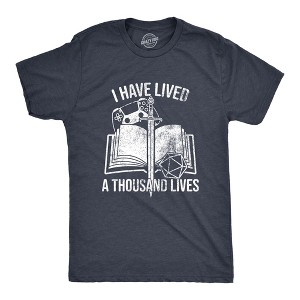 Mens I Have Lived A Thousand Lives T Shirt Funny Video Gaming Role Playing Reading Lovers Tee For Guys - Crazy Dog Men's T Shirt - 1 of 4